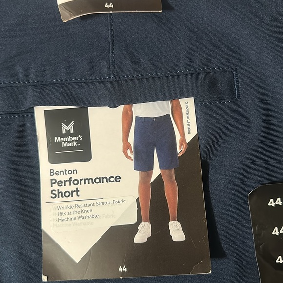 Men's Classic Navy Flat Front Shorts - Picture 6 of 7